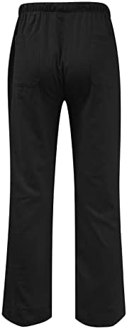 מכנסי מטען Ozmmyan לגברים מזדמנים מזדמנים מותניים מותניים כיס כותנה לוח כותנה מכנסיים מכנסיים מכנסיים מכנסיים
