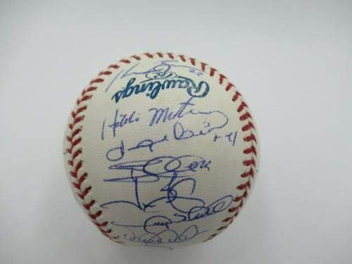 2004 צוות ינקיז חתם על בייסבול דרק ג'טר מריאנו ריברה ארוד PSA DNA COA - כדורי בייסבול עם חתימה