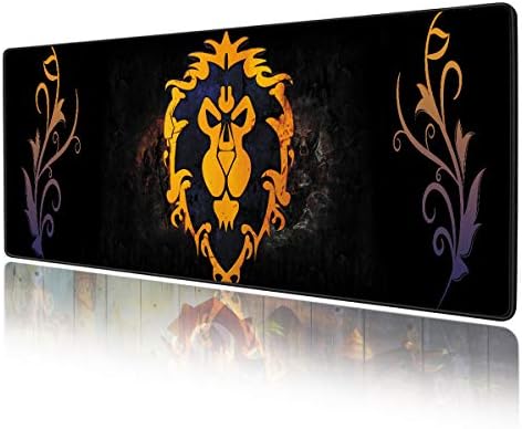 World of Warcraft כרית עכבר משחק גדולה ללא החלקה גומי תפור קצוות מקלדת משחק גדולה כרית עכבר 11.8 × 31.5 ×