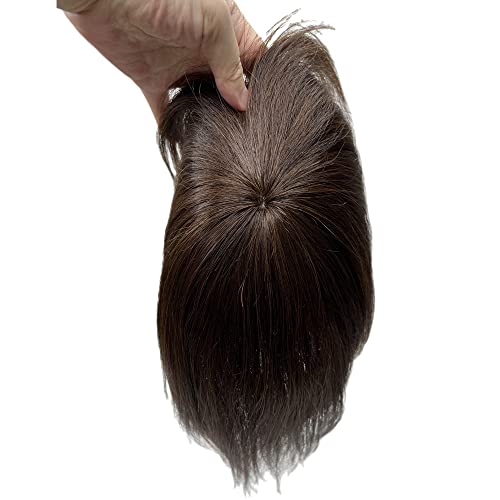 כלנית תכשיטי שיער טבעי טופר לנשים 14 על 14 סנטימטר קליפ נוכריות עם אוויר פוני שיער ישר פאות פאה עבור קל שיער אובדן נפח