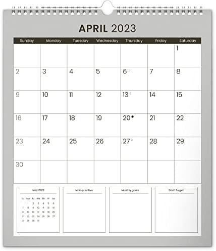 לוח השנה הקיר 2023, מתכנן חודשי לתלייה במשרד, מטבח, בית, לוח תכנון משפחתי 13x12 אינץ '.