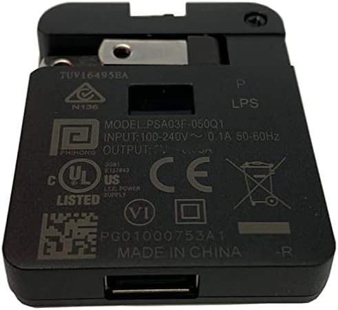 Upbright 5V יציאת USB AC/DC מתאם + USB קצה טעינה כבל תואם ל- Kodak Rodfs70 שקופית n סורק סורק סרטים דיגיטלי 7 מקסימום כבל