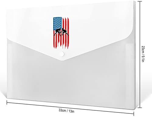 היאבקות אמריקאי דגל קובץ תיקיית מסמך תיק עם 4 גודל נייד הגשת ארגונית פאוץ