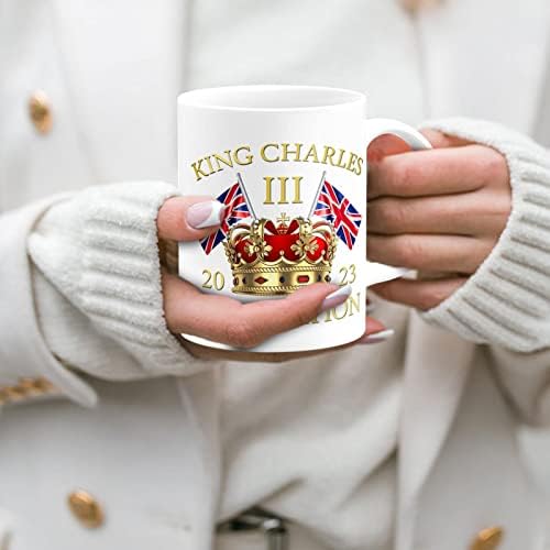 יוב קינג צ'ארלס ספל סורבציה, כוס תה 350 מל בהנצחה של המלך החדש של בריטניה, ספל קפה של כוס תה מודפס לבית, בית