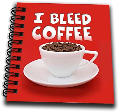 תמונת 3 של מילים אני מדממת קפה על רקע כוס קפה אדום - ציור ספרים