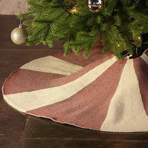 טלאי ג'יג'י חג המולד גיאומטרי מגזר רגיל קשור לעיצוב חופשה כפול פנים סרוג אריגה שיק סוכרייה על מקל חצאית עץ חג המולד, בגודל