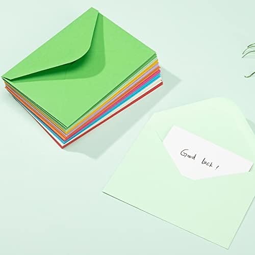 50 מארז א1 מעטפות מעטפות קטנות צבעוניות דש עם דבק לכרטיסי חתונות, כרטיסי ברכה, מקלחת לתינוק, הערות תודה, תמונות, 3