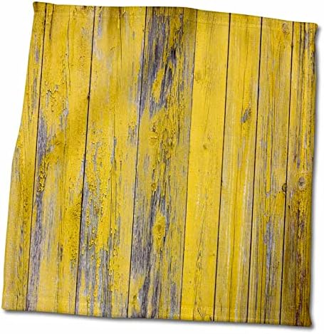 3 דרוז צבעי עץ מופשטים - תמונה של עץ קלוף צהוב בהיר - מגבות