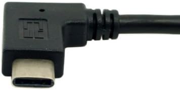 Cablecc USB 3.1 USB-C זווית ל 90 מעלות שנותרו כבל נתונים זכר לטלפון נייד טאבלט
