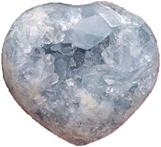 200-250 גרם טבעי סלסטיט ריפוי מינרל ריפוי לבב גביש גיאוד גיאוד טבע