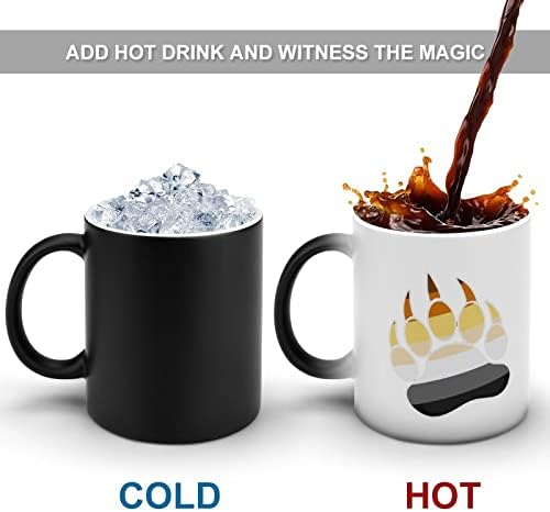 להטב דוב יצירתי שינוי צבע קרמיקה קפה כוס חום שינוי ספל מצחיק עבור בית משרד
