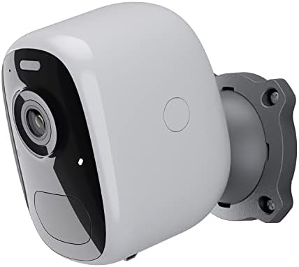 PINFOCAL 2K מצלמת אבטחה אלחוטית חיצונית עם זרקור, מצלמה אלחוטית המופעלת על סוללה לביטחון ביתי, איתור תנועה חכמה, אזעקת