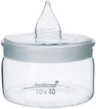 אדמס-בטא במשקל בקבוק, צורה נמוכה, 3.3 בורוסיליקט זכוכית, קוטר 60 עד 30 ממ, 10 יחידות
