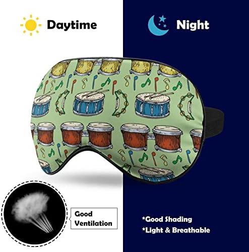 תופים צבעוניים בונגוס טמבורינים מסכות עיניים רכות עם רצועה מתכווננת קלה משקל נוח מכסה עיניים לשינה