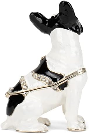 קוטג 'גינה יד צבועה מתכת אמייל צייר תיבת תכשיט תכשיטים נוי תכשיטים נוי טבעת עגיל מארגן וינטג