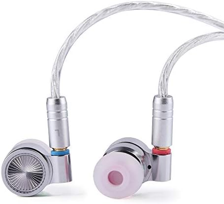 Linsoul Tin Hifi T4 10 ממ פחמן ננו-צינור דינמי נהג דינמי אוזניות צג, אוזניות מתכת אולטרה-סקוואק, עם כבל MMCX מצופה כסף