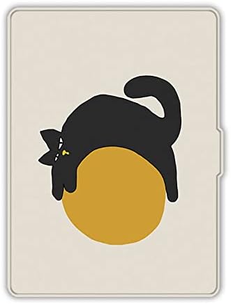 מארז מזל תואם לדור 10 של קינדל 2019, כיסוי נרתיק עור מפוצל חכם אוטומטי, לשחרור אמזון קינדל מהדור ה -10 2019-חתול שחור