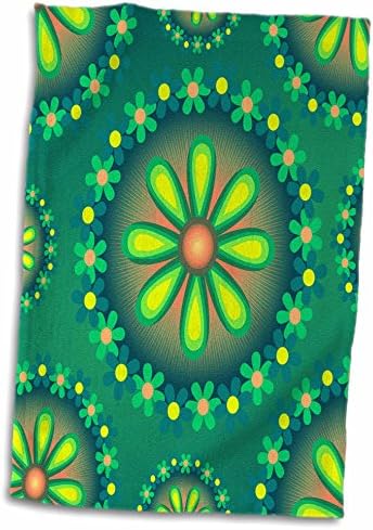 3drose Sven Herkenrath Art - אמנות דפוס פרחים ירוקים - מגבות
