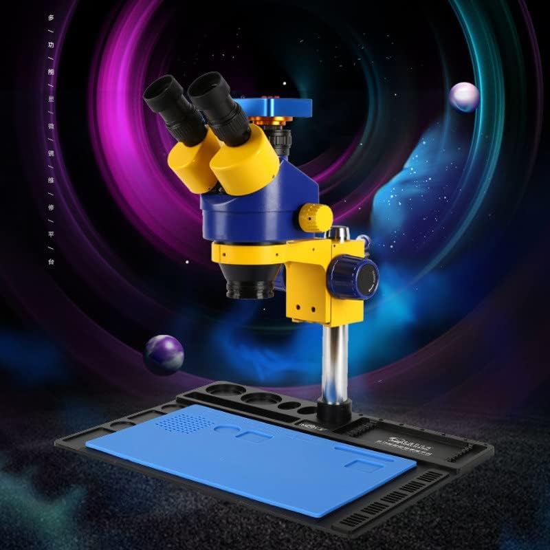 אביזרי מיקרוסקופ דיגיטליים של כף יד 7-45X זום מכונאי טרינו-סטריאו מיקרוסקופ, עם אביזרי מיקרוסקופ בסיס