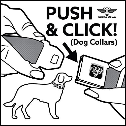 אבזם-למטה כלב צווארון חגורת בטיחות אבזם מיקי מיני חיבוקים נשיקות תנוחות אדומים לבן 13 כדי 18 סנטימטרים 1.5 אינץ