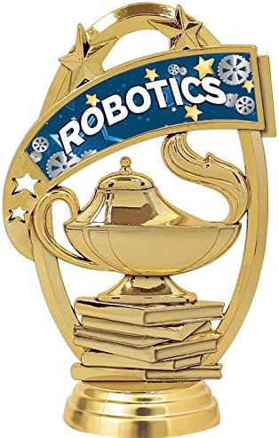 פרסי פרסי כתר גביעי רובוטיקה עם חריטה בהתאמה אישית, 6 גביע מדעי רובוטיקה בהתאמה אישית על בסיס שחור