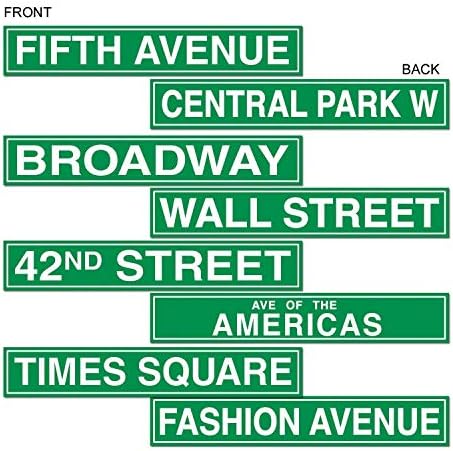 איגל 50094 4-חבילה ניו יורק רחוב סימן מגזרות, 4-אינץ על ידי 24-אינץ, ירוק / לבן