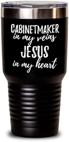 יצרנית ארון מצחיקה כוס בעורקי ישו בלב לי ליבי ציטוט נוצרי השראה כוס מבודד מתנה עם כוס מבודדת עם
