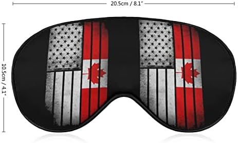ארהב שחור וקנדה מסיכת עיניים דגל שינה כיסוי עיניים עם רצועה מתכווננת חסימות עיוורון לילה קל לטיולים ישנים יוגה