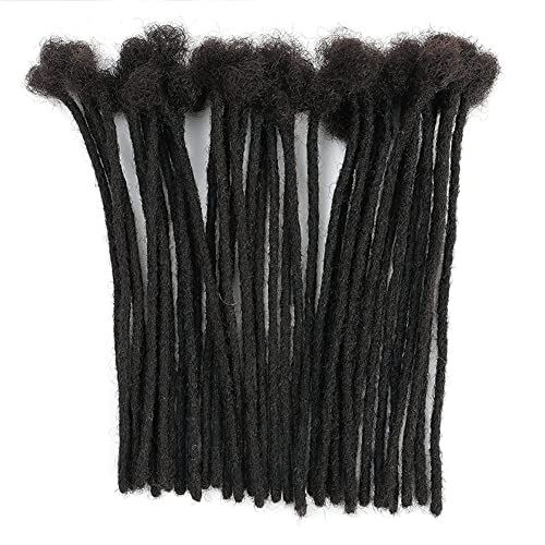 12 אינץ 20 גדילים לוק הרחבות 0.8 סמ רוחב ראסטות הרחבות שיער טבעי סרוגה לוק הרחבות קבוע ראסטות הרחבות שיער טבעי עבור שחור נשים