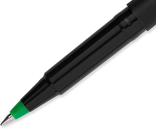 חד-כדור רולר עטים, מיקרו נקודה, ירוק, 12 לספור