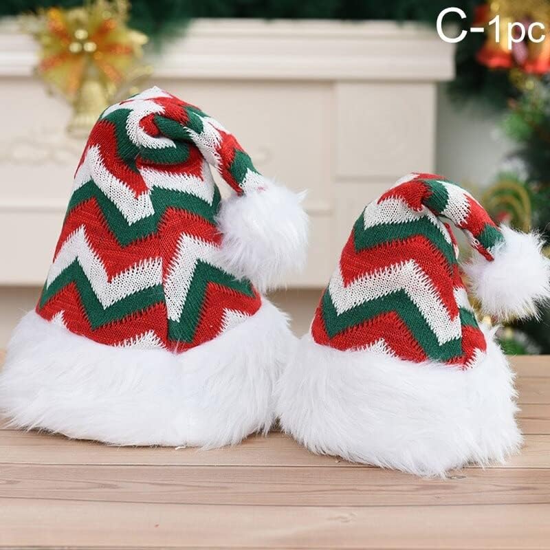 קישוטי חג המולד דלת סימן, חדש שנה סנטה קלאוס חג המולד כובע קטיפה לעבות כותנה חג המולד כובע החג שמח דקור