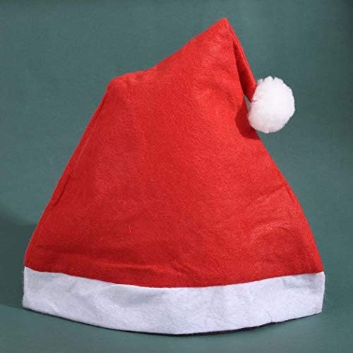 חג המולד אדום סנטה כובע לנשים למבוגרים ניצוץ חג המולד כובע סנטה קלאוס כובע קישוטי חג המולד
