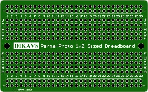 Dikavs 1/2 בגודל אבות-טיפוס דו-צדדי PCB לוח אב-טיפוס של לוח הלחם המסוגל להלחם עבור Arduino
