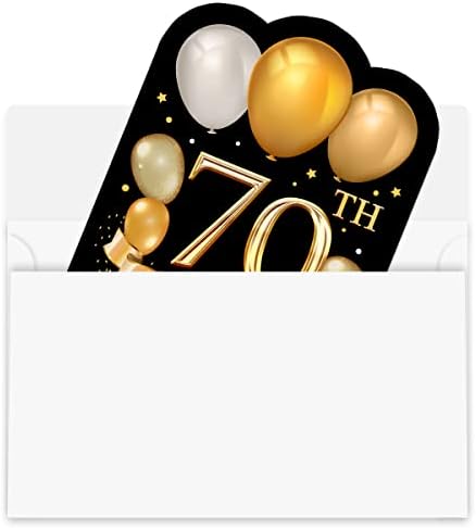 30 נצנצים זהב 70 כרטיסי הזמנות למסיבת יום הולדת עם מעטפות