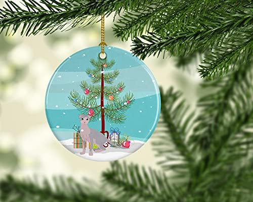 אוצרות קרוליין CK4809CO1 חתול לבקוי אוקראיני לחתול חג מולד שמח, קישוטים לעץ חג המולד, קישוט תלוי לחג המולד, חג,