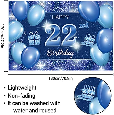 5665 שמח 50 יום הולדת רקע באנר דקור כחול-דוט נצנצים ניצוץ 50 שנים מסיבת יום הולדת נושא קישוטי עבור גברים נשים ספקי
