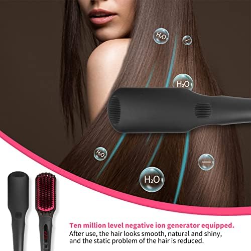 משופר שלילי יון שיער מחליק מברשת, אנטי לחלוט חם שיער סטיילינג כלים & מגבר; מכשירי מסרק טבעי עבה שיער נשים, נייד חשמלי